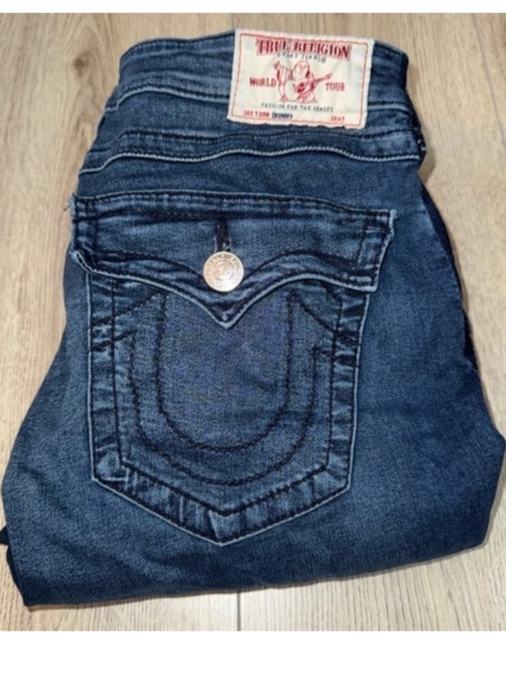 True religion blue jeans skinny denim